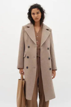 Inwear Thora lapel Coat / Sandy grey melange - BK HERR