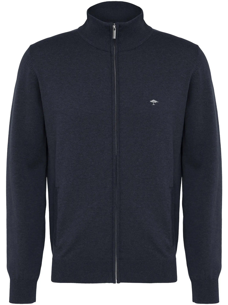Zip Cardigan marinblå-BK HERR