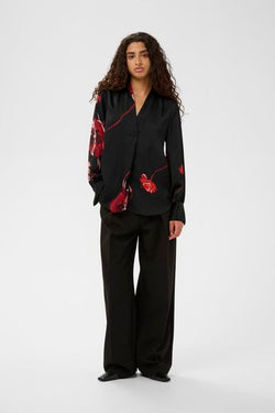 Inwear blus Dawn v-neck / Black Poppy Rose In Wear