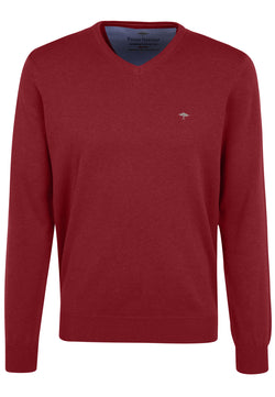 V-ringad tröja | Fynch-Hatton | Röd