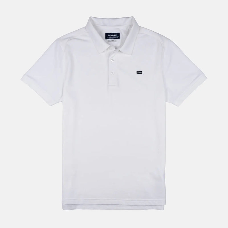 Sebago POLO PIQUE WHITE-BK HERR
